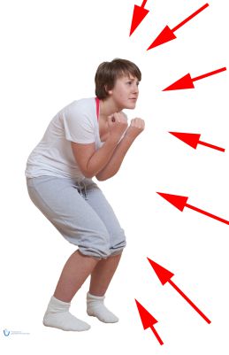 Person im Stop-Reflex